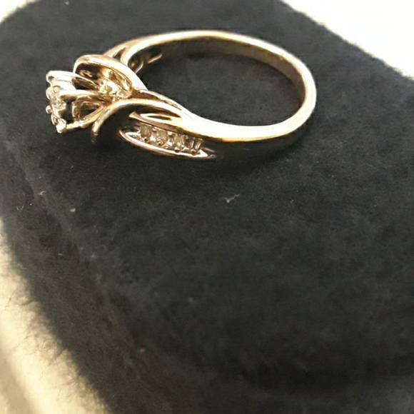 Diamond ring set in 925 silver - Picture 2 of 5